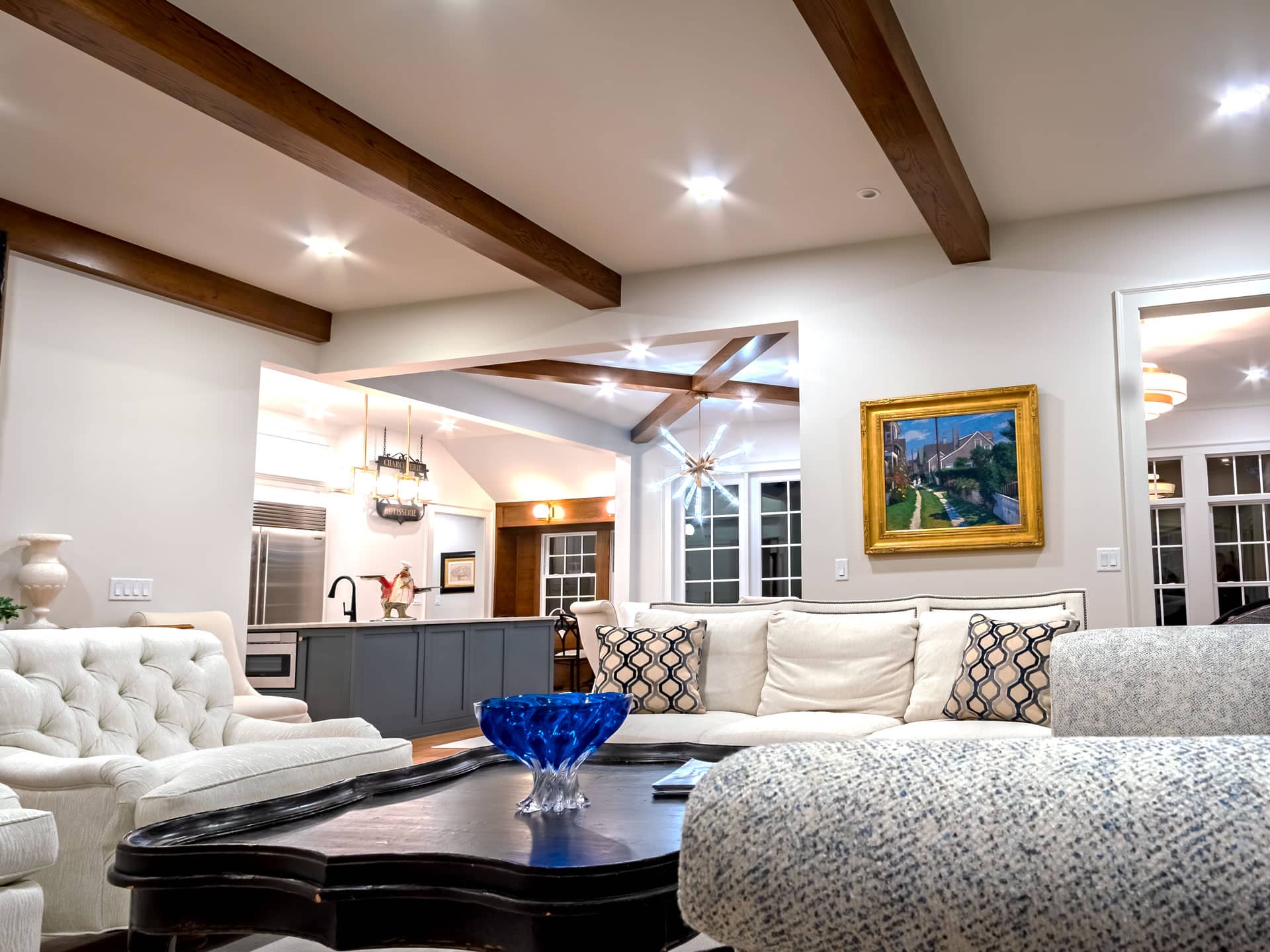 A Remodeled Living Room After Lanphear Builders performed their work
