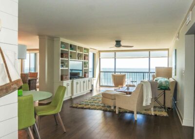 Living area after renovation by Lanphear Builders