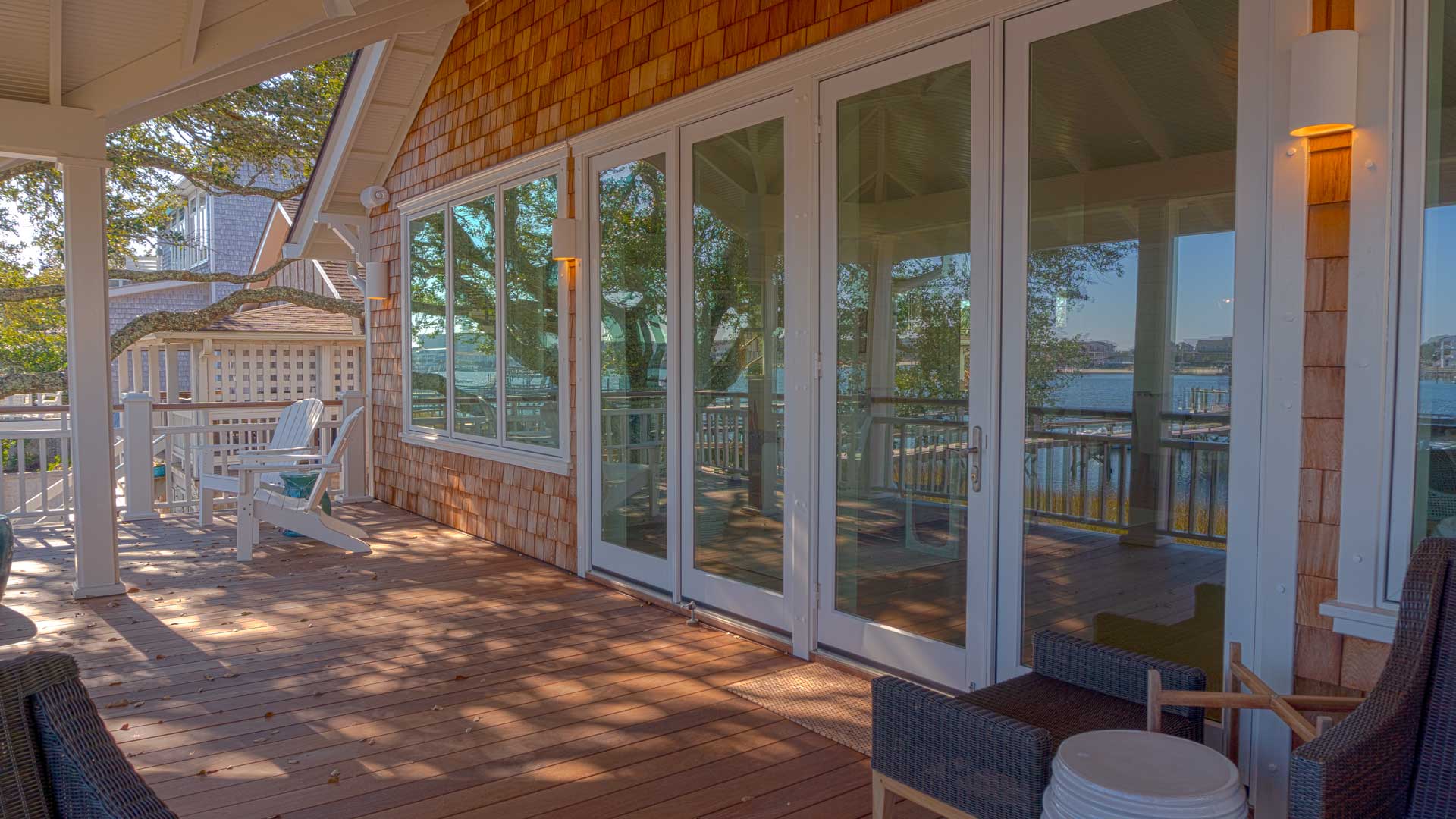 Picture of New construction porch with water view over Banks Channel NC