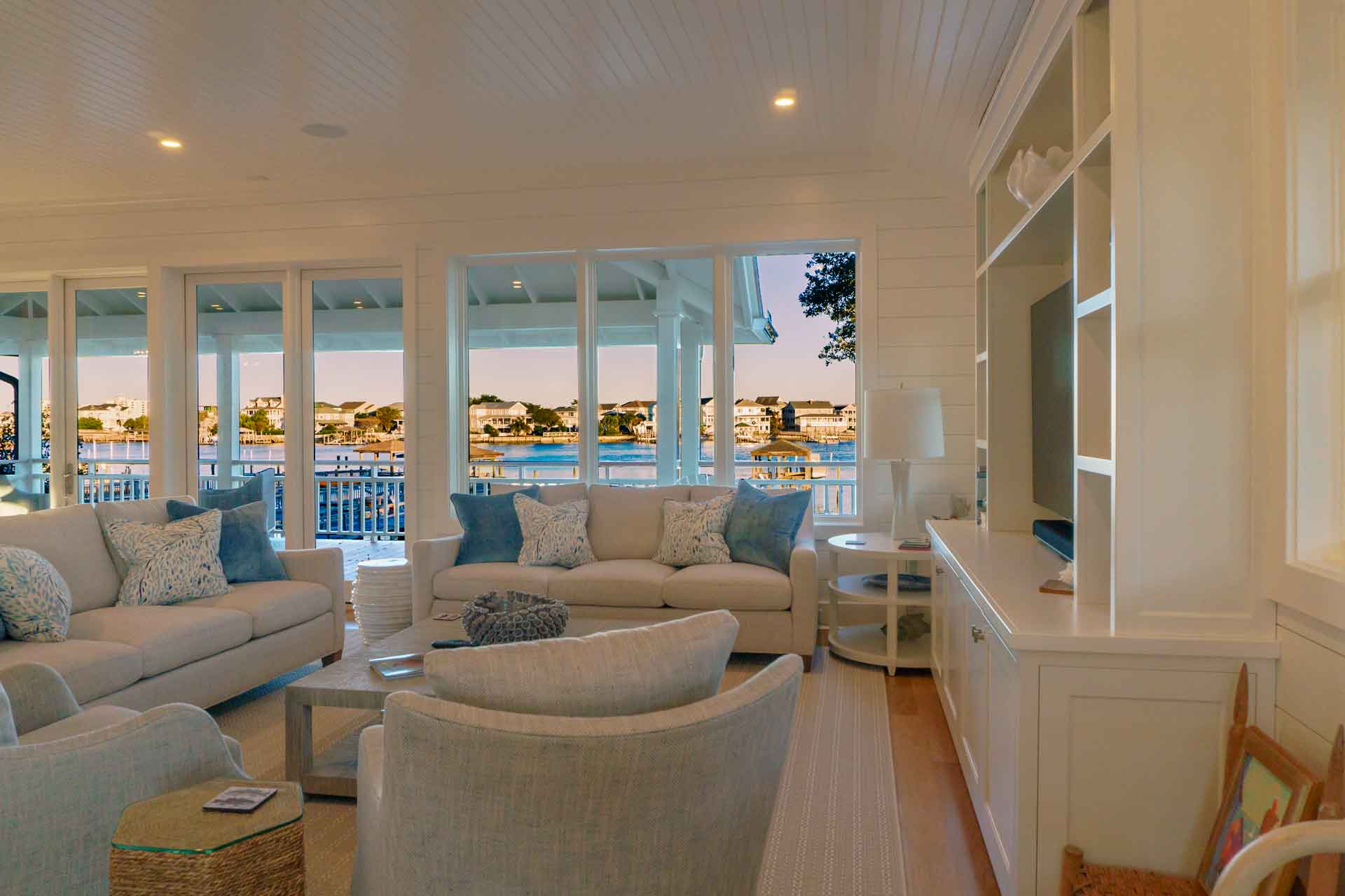 Picture of coastal home remodeled living room